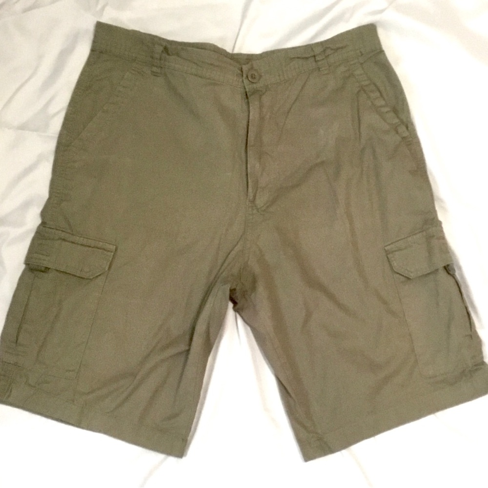 Olive Green Cargo Shorts for Men